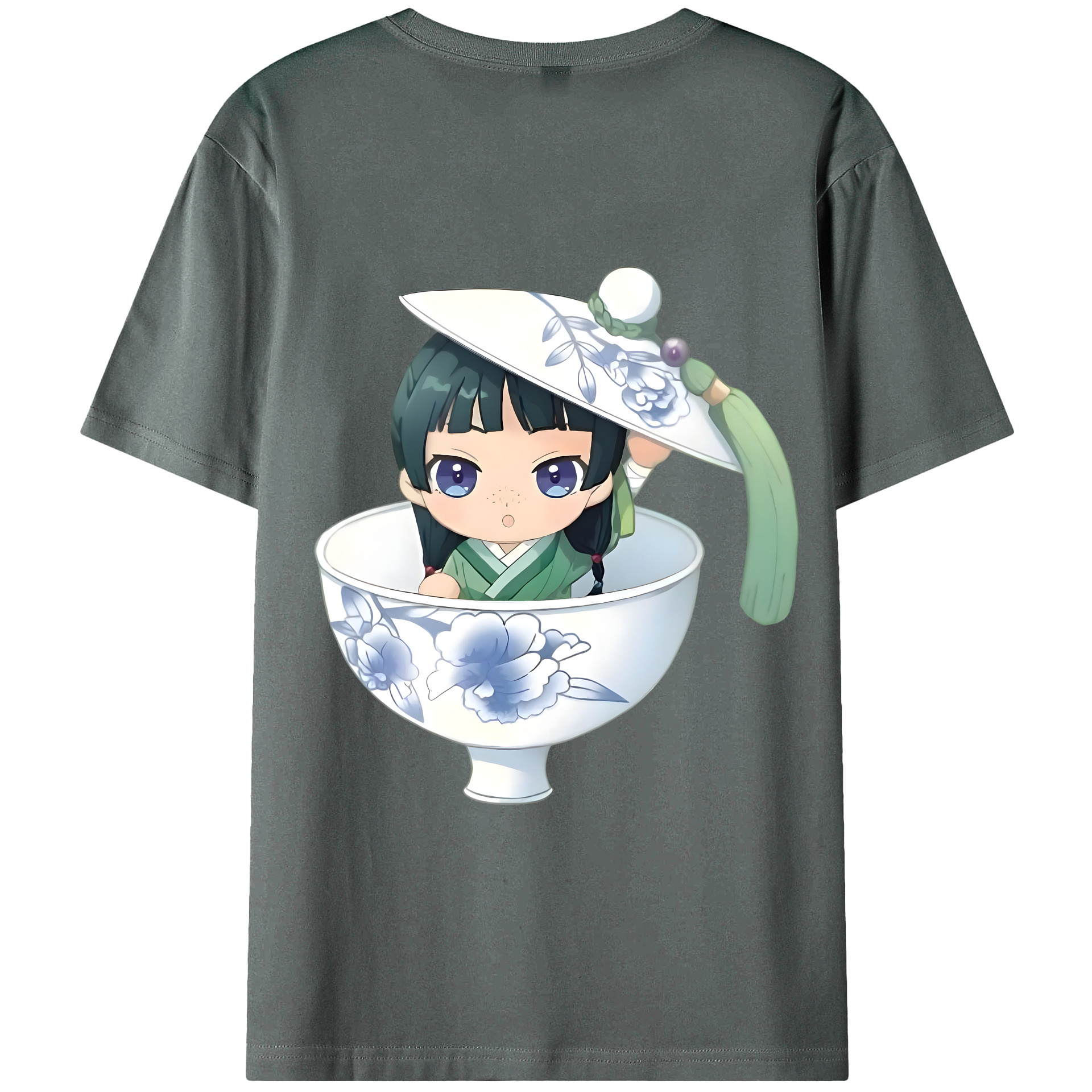 （画像用） 薬屋のひとりごと The Apothecary Diaries 綿100％ メンズ半袖Tシャツ（バックプリント） 通気性
